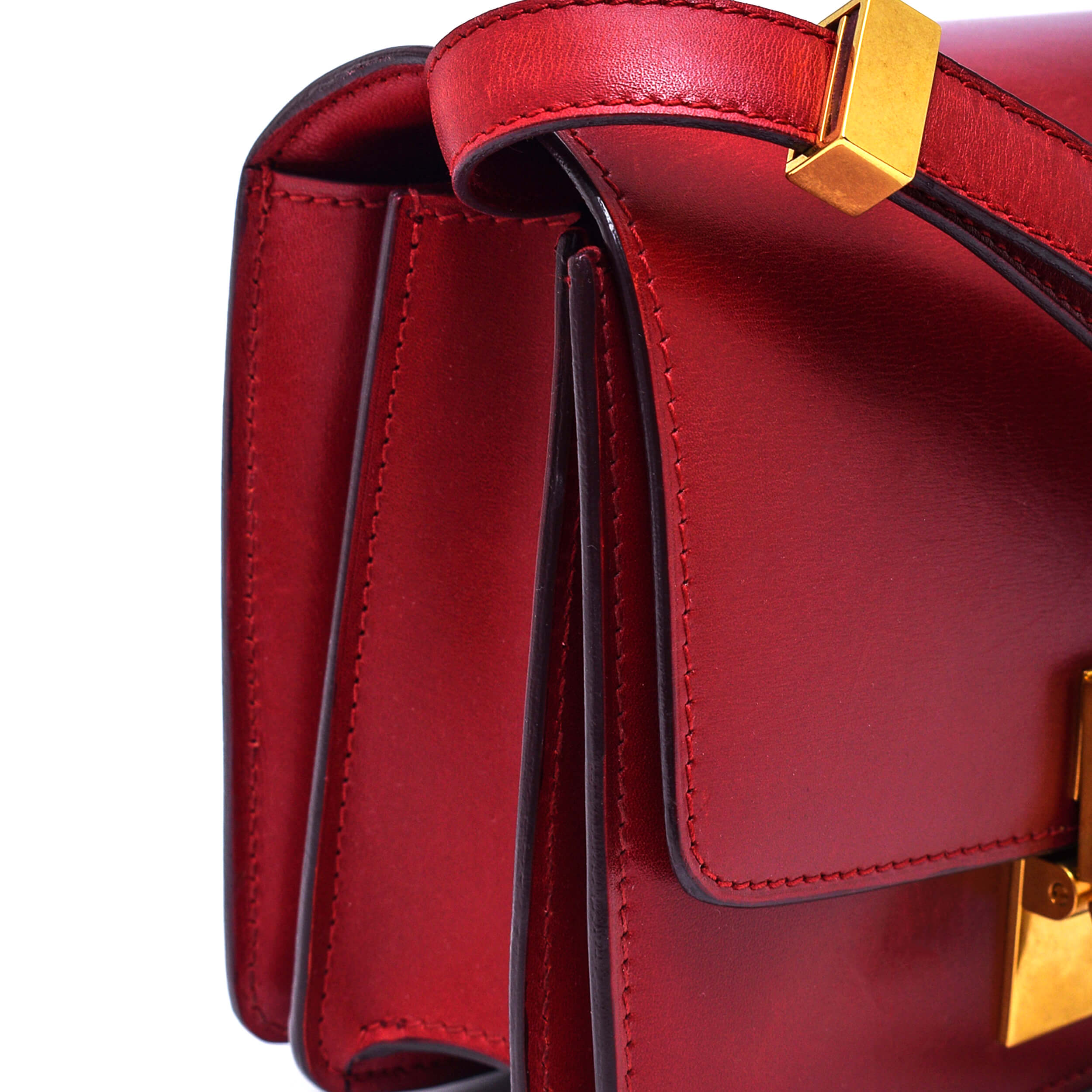 Celine - Red Smooth Leather Mini Classic Box Bag